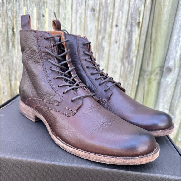 Frye Men’s Phillip Lace Up Work Boots (Dark Brown) - Size 11M (NWT) - Picture 4 of 15